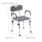 Flash Furniture 15" L, Plastic, Aluminum, Gray Quick Release Bath Chair DC-HY3523L-GRY-GG - alternate 9